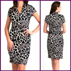 Joseph Ribkoff Leopard Print Midi Dress